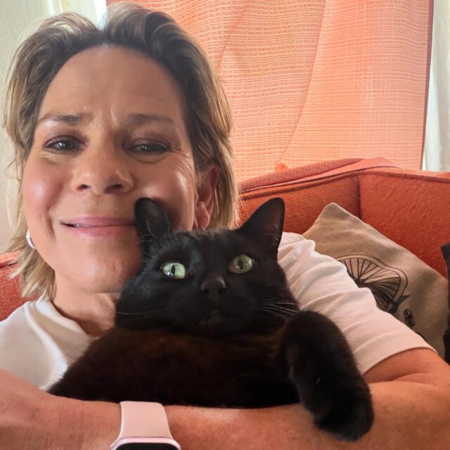 It’s my sweet Duchess’s birthday! This devoted furball  companion was born seven years ago this week. I am forever grateful that she came into my life. Thank you to the village of people who shower her with so much love and treats when I’m traveling. Here’s to Lady Sarah the Duchess of Meowborough, Mrs. Danvers, Mrs. Kravitz, little Dutch girl, Squealy Dan, Rita Hayworth, and her ineffable name. 🐈‍⬛🐈‍⬛🐈‍⬛🩷