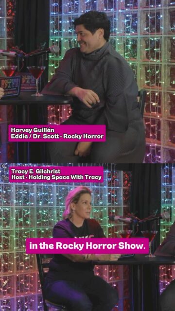 “Dont dream it. Be it.” @harveyguillen had just debuted on Broadway in @rockyhorrorbway when we recorded this episode of @holdingspacewithtracy at the historic @thestonewallinn. Here Harvey shares what so many queer people have experienced, and that is that Rocky is a lifeline. #rockyhorrorshow #broadway #lgbtq #podcast.
