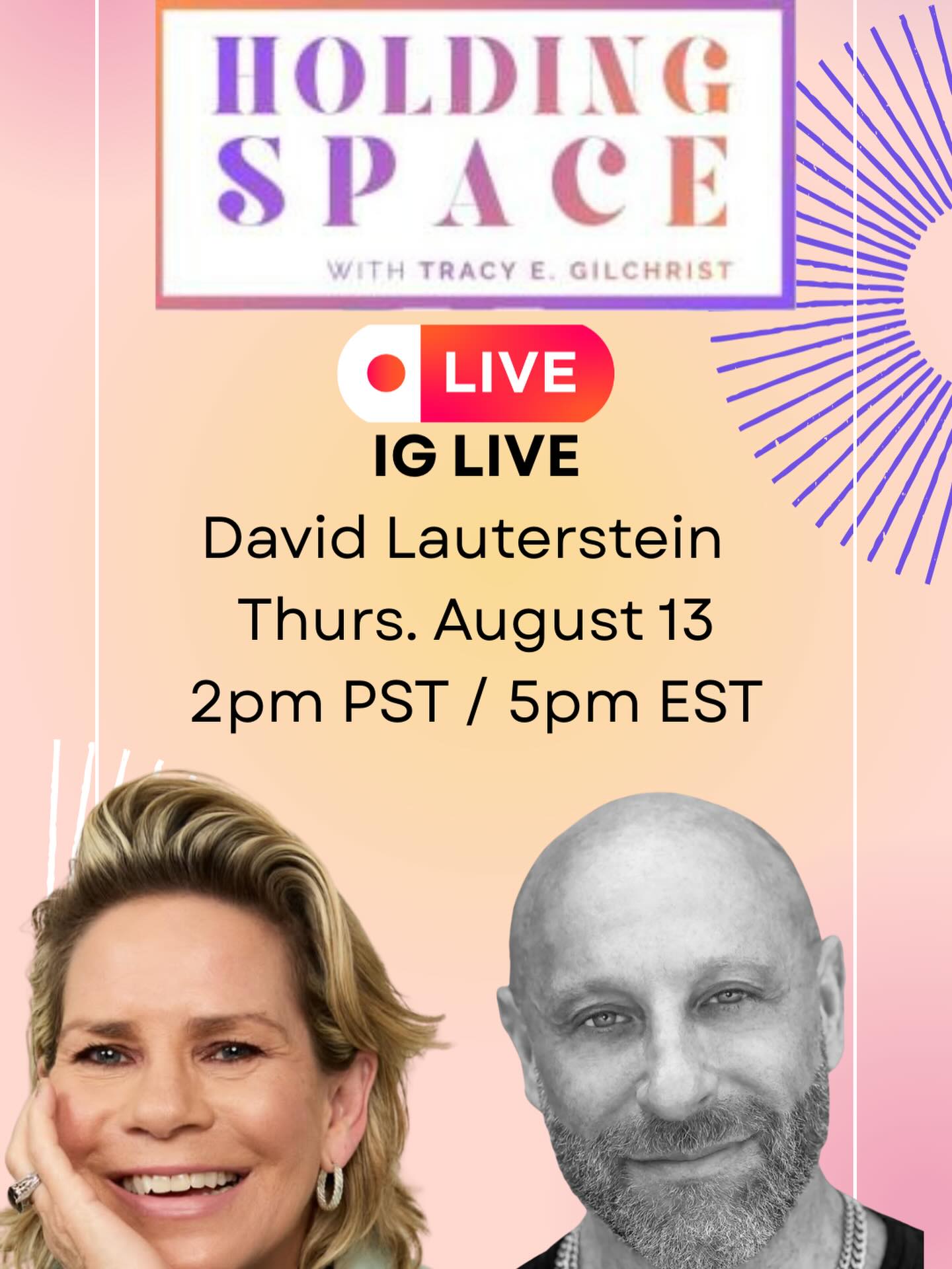 Join me and @Nastypig founder/CEO and author @davidLauterstein for @holdingspacewithtracy LIVE right here Thursday at 2 pm PST/5 pm EST. We’ll do a deep dive into David’s memoir, Sodomy Gods, which is now available on audio. It’s a moving coming-of-age and love story that chronicles a piece of queer history.
#IGLIVE #LGBTQ