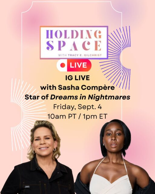 Please join Dreams in Nightmares Star @sasha_compere and me for @holdingspacewithtracy IG LIVE Friday at 10 am PT/1pm PT. Shatara Michelle Ford’s film centering Black queer friends on cross-country odyssey to find a friend they haven’t heard from is a stunning portrayal of identity and friendship while navigating the very real obstacles for so many in this country. I’m thrilled to have the opportunity to speak with Sasha, who costarred in one of my favorite unsung series, Single Drunk Female. #iglive #podcast #interview