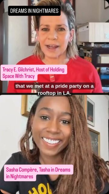 Thank you, @sasha_compere (Uncorked, Single Drunk Female), for speaking with me about the stunning new film, @dreamsinnightmares, @holdingspacewithtracy LIVE. I loved this conversation about a film for our times. 

Writer/director @ShataraMichelle Ford’s sophomore feature re-imagines the road trip for three Black queer friends navigating modern-day America. 

The Gilded Age’s @deneebenton plays Z, who, after a layoff, joins friends Lauren (Dezi Bing) and Tasha (Single Drunk Female star Sasha Compère) on an odyssey to find their friend Kel (@mars_the_mantis), who’s off the grid. 

Mysticism and joy are interspersed with the stark reality of traveling while Black and queer in America. Queer actors Jasmin Savoy Brown, Charlie Barnett, and Molly Bernard also star.

DREAMS IN NIGHTMARES is in theaters now. 

#Dreamsinnightmares #film #LGBTQ #podcast #interview