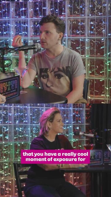 The fabulous @plasmanyc turned the tables on me a bit to comment on how I leaned into “holding space.” We met at a rooftop party in NY during Pride Month last year, and Plasma’s warmth was palpable. 🩷🩷 Get the full episode wherever you like your podcasts. @holdingspacewithtracy